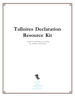 Talloires Declaration Resource Kit - Student Senate for California