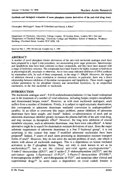 Synthesis and biological evaluation of some phosphate triester