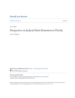 Perspective on Judicial Merit Retention in Florida