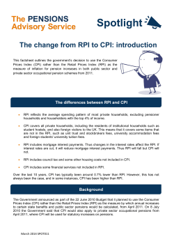 The change from RPI to CPI - The Pensions Advisory Service