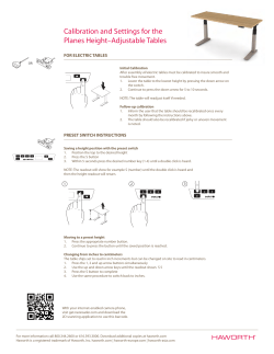 Calibration and Settings for the Planes Height&ndash;Adjustable