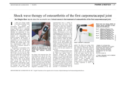 Shock wave therapy of osteoarthritis of the first carpometacarpal joint