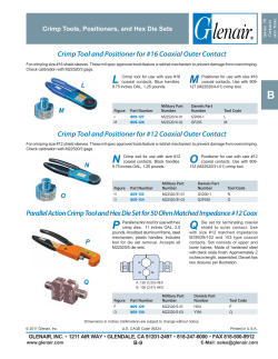 Crimp Tools, Positioners, and Hex Die Sets