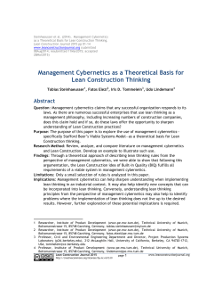 Management Cybernetics as a Theoretical Basis for Lean