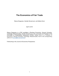 The Economics of Fair Trade