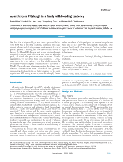 o1-antitrypsin Pittsburgh in a family with bleeding tendency