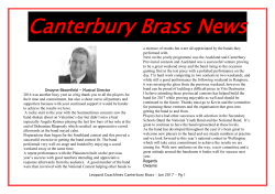Canterbury Brass News