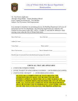 Tent Permit - City of Winter Park
