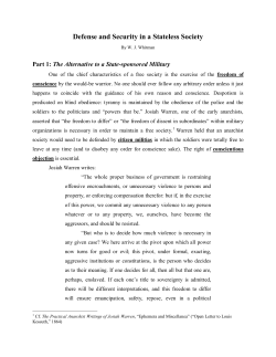 Defense and Security in a Stateless Society