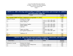 Go Math! Pacing Guide - Lower Township Elementary School