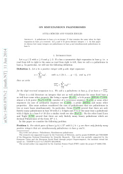 On Simultaneous Palindromes