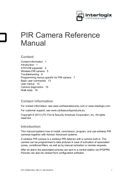 PIR Camera Reference Manual