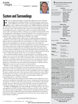 System and Surroundings - American Water Works Association
