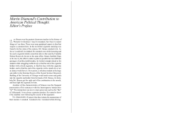 Martin Diamond`s - Intercollegiate Studies Institute