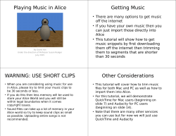 Playing Music in Alice(1)