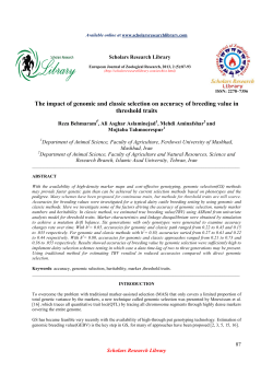 The impact of genomic and classic selection on accuracy of