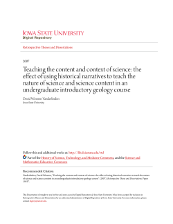 Teaching the content and context of science