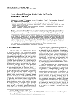 Adsorption and Ozonation Kinetic Model for Phenolic Wastewater
