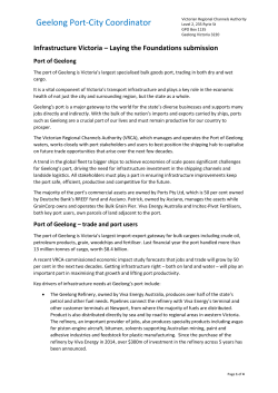 Geelong Port-City Coordinator - Your Say Infrastructure Victoria