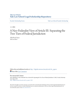A Neo-Federalist View of Article III