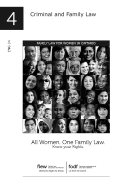 Criminal and Family Law - Family Law Education for Women