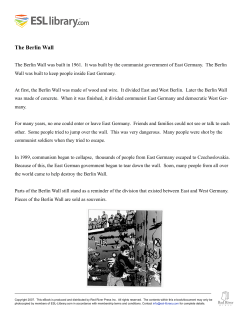 The Berlin Wall