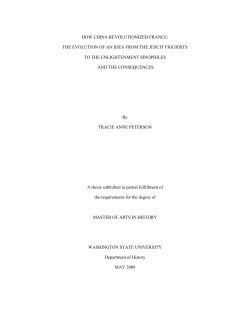 how china revolutionized france: the evolution of an idea from the