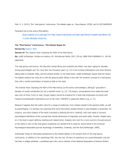 Creativity and Madness Myth Response