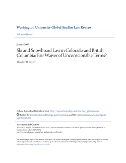 Ski and Snowboard Law in Colorado and British Columbia: Fair