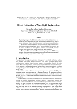 Direct Estimation of Non-Rigid Registrations