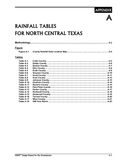 rainfall tables for north central texas - iSWM