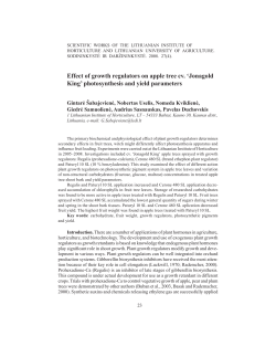 Effect of growth regulators on apple tree cv. `Jonagold King
