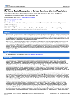 Monitoring Spatial Segregation in Surface Colonizing Microbial
