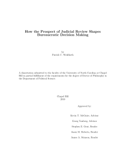 How the Prospect of Judicial Review Shapes Bureaucratic Decision