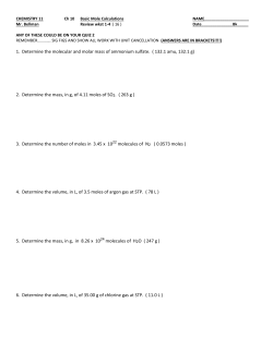 1. Determine the molecular and molar mass of ammonium sulfate