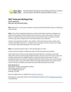 2017 Veterans Writing Prize Submission Requirements