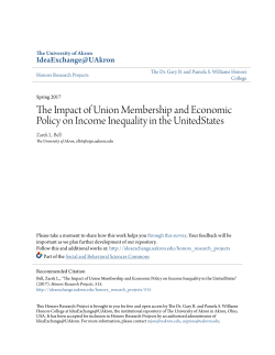 The Impact of Union Membership and Economic Policy on Income