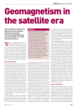 Geomagnetism in the satellite era