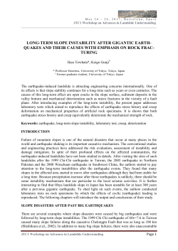 Long-term slope instability after gigantic earth
