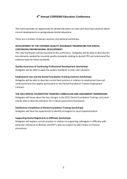 4 Annual COPDEND Educators Conference