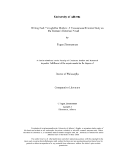 Writing Back Through Our Mothers: A Transnational Feminist Study