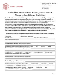 Medical Documentation of Asthma, Environmental
