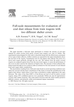 Full-scale measurements for evaluation of coal dust