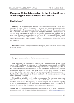 European Union Intervention in the Iranian Crisis