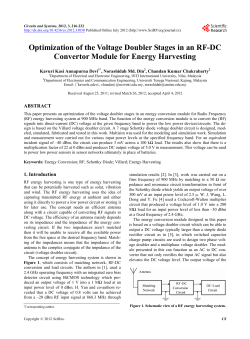 Optimization of the Voltage Doubler Stages in an RF