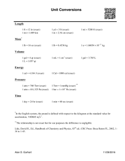 Unit Conversions - Alan`s Chemistry Page