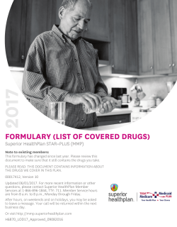 Formulary - Medicare-Medicaid Plan by Superior HealthPlan