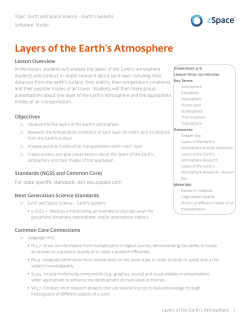 Layers of the Earth`s Atmosphere