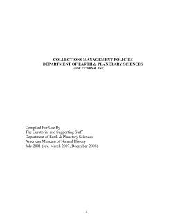 departmental collections policy