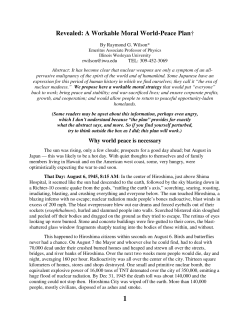 Revealed: A Workable Moral World-Peace Plan